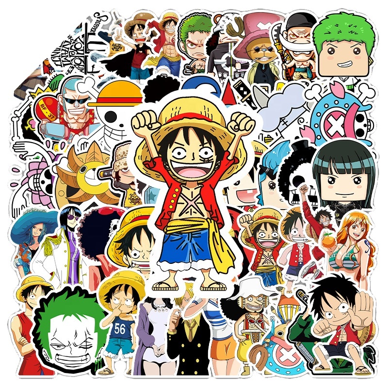 50 шт. версии Аниме One Piece мультфильм виниловые наклейки для ноутбука чемодан холодильник тетрадь водонепроницаемый изготовленный на заказ ярлык