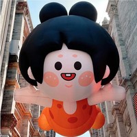 Professionnel personnalisé Durable Pvc flotteur gonflable mignon dessin animé vache animaux poupée personnage modèle poupée décoration extérieure