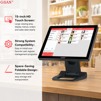Vente en gros de terminaux de point de vente tout-en-un de 15 pouces avec écran tactile, caisse enregistreuse, système de point de vente pour restaurant