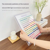 Tableau de présentation professionnel pour salon de manucure, avec pointes d'ongles détachables, option de logo personnalisé, outil de style pour vernis gel