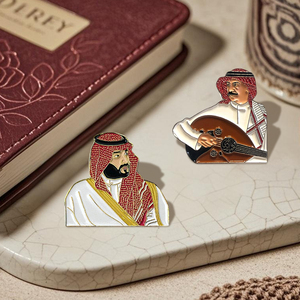 En Stock, insignia del rey de Arabia Saudita, pegatinas de teléfono de Metal, pines de líder famoso de Oriente Medio para regalos de recuerdo del Día Nacional de Arabia Saudita - Product Image 4