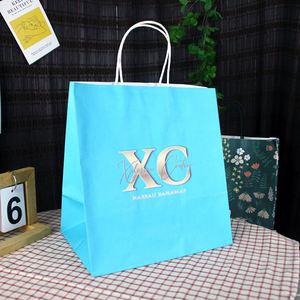 Custom Printed Kraft <b>Paper</b> Bags for Retail Shopping and Gift Packaging <b>Biodegradable</b> Sustainable <b>Paper</b> Bags With Your Logo - Product Image 1