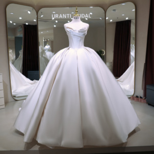 <span class=keywords><strong>Robe</strong></span> <span class=keywords><strong>de</strong></span> mariée élégante et classique, style princesse, avec buste sculpté plissé, fleurs, taille personnalisée, grandes tailles - Product Image 1