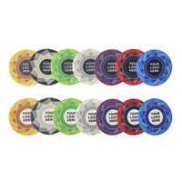 Jetons de Poker de Casino Personnalisés en Céramique de 39 mm, Conception Gratuite, EPT WPT, avec Dénomination pour Jeux de Hasard