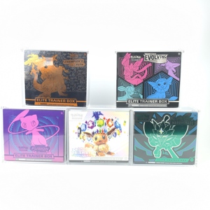 Elite huấn luyện viên hộp Acrylic hiển thị trường hợp với nắp từ Pokemon <span class=keywords><strong>TCG</strong></span> Booster gói hộp lưu trữ với etb bảo vệ hộp - Product Image 2