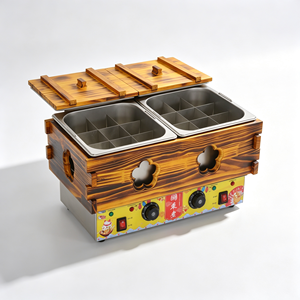 เครื่องทำโอเด้งไฟฟ้าแบบสองถัง 12 ช่อง 18 หลุม สำหรับร้านอาหารและแผงลอย - Product Image 1
