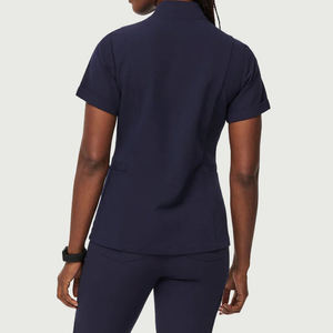 Services de conception de vêtements cravate ensemble de gommage médical fermeture éclair Nylon <span class=keywords><strong>blanc</strong></span> dames infirmière survêtement <span class=keywords><strong>pantalon</strong></span> Stretch gommages uniformes ensembles - Product Image 6