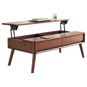 Elevating Modern Durable Coffee <b>Table</b> with Storage 100% <b>Solid</b> Oak <b>Wood</b> <b>Top</b> Plate for Bedroom and Hotel Use - Product Image 4