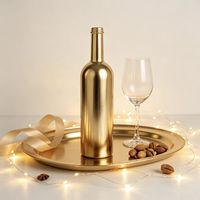 Bouteille en verre extra clair de 750 ml pour l'emballage d'alcool, de whisky et de tequila avec bouchon en liège gratuit et impression personnalisée