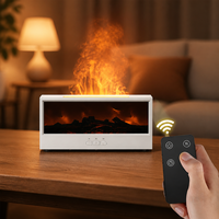 Diffuseur d'aromathérapie ODIS, effet de flamme de cheminée 3D, humidificateur ultrasonique pour grande pièce de 150 ml, 7 couleurs, pour cadeau de vacances