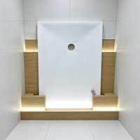Receveur de douche effet marbre 90x140cm (35x55 pouces) texture pierre granitique, 11 pièces par palette, faible MOQ acceptable