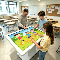 Mesa Táctil Interactiva para Juegos de 65 Pulgadas con Sistema Operativo Android, Panel LCD, Aceptador de Monedas y Billetes, Mesa Multitáctil para Kiosco en Locales de Entretenimiento