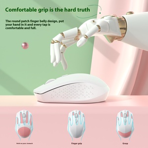 <span class=keywords><strong>2025</strong></span> Mới Có Thể Sạc Lại Chuột Không Dây 3D Im Lặng Màu Xanh-Răng 2.4G Dual-Chế Độ USB LED Sợi Quang Chuột Không Dây - Product Image 4