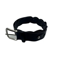 Ceinture noire à motif serpent, déstructurée, en alliage tressé avec boucle ardillon, style punk tendance, pour femme et homme, design unique, style urbain