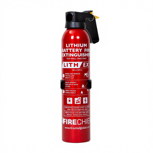 <span class=keywords><strong>Extincteur</strong></span> à <span class=keywords><strong>batterie</strong></span> <span class=keywords><strong>lithium</strong></span>-ion 500 ml Firechief Aérosol Lith-Ex Rouge/Noir Acier Classe pour téléphones Chargeurs Ordinateurs portables Tablettes - Product Image 1