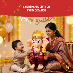 Mantra Chanting Maharaj Ganesh, Peluche Suave de 46 cm, Activado por Sonido, Dios Hindú Ganesha, Ídolo, Juguete de Meditación Espiritual, Puja Religiosa - Product Image 5