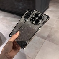 Coque de téléphone pour Redmi Note 15 Pro Plus, avec paillettes électro-plaquées, protection contre les chutes, protection de l'objectif, coque de téléphone portable pour Redmi Note 14