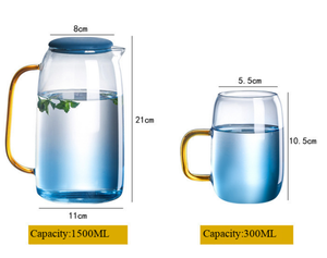 Carafe <span class=keywords><strong>en</strong></span> <span class=keywords><strong>verre</strong></span> borosilicate de haute qualité 1500 ml, pichet <span class=keywords><strong>en</strong></span> <span class=keywords><strong>verre</strong></span>, pots et bouilloires <span class=keywords><strong>à</strong></span> <span class=keywords><strong>eau</strong></span>, théière <span class=keywords><strong>en</strong></span> <span class=keywords><strong>verre</strong></span> avec boîte cadeau - Product Image 3