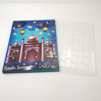 Boîte de calendrier de l'avent personnalisée pour enfants, chocolat de Noël, Ramadan, papier artistique recyclable, pelliculage brillant/mat, gaufrage