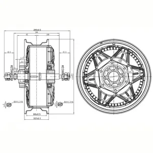 Nouveau Vélo Électrique de Course à Grande Vitesse <span class=keywords><strong>QS</strong></span> <span class=keywords><strong>Motor</strong></span> 12 Pouces 260 <span class=keywords><strong>6000W</strong></span> Interplanetary Cover V4 72V 100-120KPH à Aimant Permanent - Product Image 2