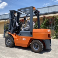 Chariot élévateur diesel WGZN Factory Outlet 5t 3.5t 3t, hauteur de levage 5m, CE ISO, quatre roues motrices, mini chariot élévateur tout-terrain de haute qualité