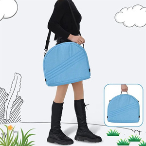 Cuna para Bebé, Tela de Felpa, Diseño Sólido, Plegable, Anti-aplastamiento, Cama Intermedia, Mosquitera, Colchón Cómodo, para Viajes - Product Image 4