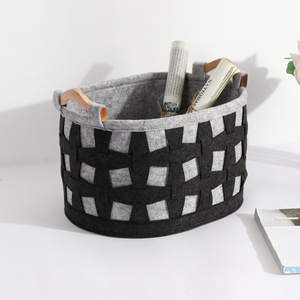 Vente directe du fabricant, panier de rangement en feutre non tissé multifonctionnel, écologique, moderne, tendance, en dentelle, Fusen - Product Image 3