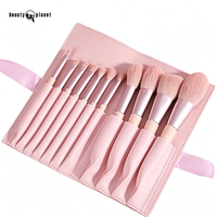 Beauty Planet Wholesale, ensemble de 11 pinceaux de maquillage de haute qualité, rose, ensemble de pinceaux de maquillage professionnels pour le fond de teint, personnalisable