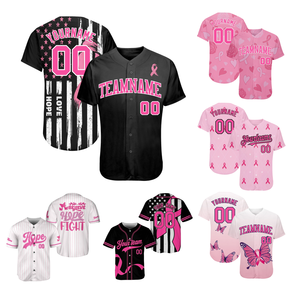 เสื้อกีฬาเบสบอลผ้าไอซ์ครีมสีชมพูสำหรับเยาวชนเสื้อซอฟต์บอลลายพรางออกแบบได้ตามต้องการเสื้อเบสบอลแฟชั่นสตรีท - Product Image 2