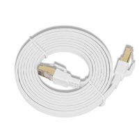 Cable Ethernet CAT8 D-Sunty S/FTP, Cobre Sólido 30AWG, Cable de Red Plano RJ45 de 4 Pares, 1m-8m, ROHS, Cable LAN