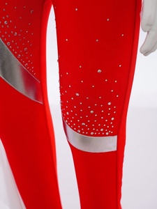 Mono con volantes para niñas de 6 a 16 años, de cuerpo completo leotardo, mono de baile para gimnasia rítmica, patinaje artístico, acrobacias - Product Image 5