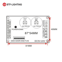 Contrôleur à anode commune à courant constant 3Ch 4Ch DC5-36V RGB RGBW Décodeur Dmx512