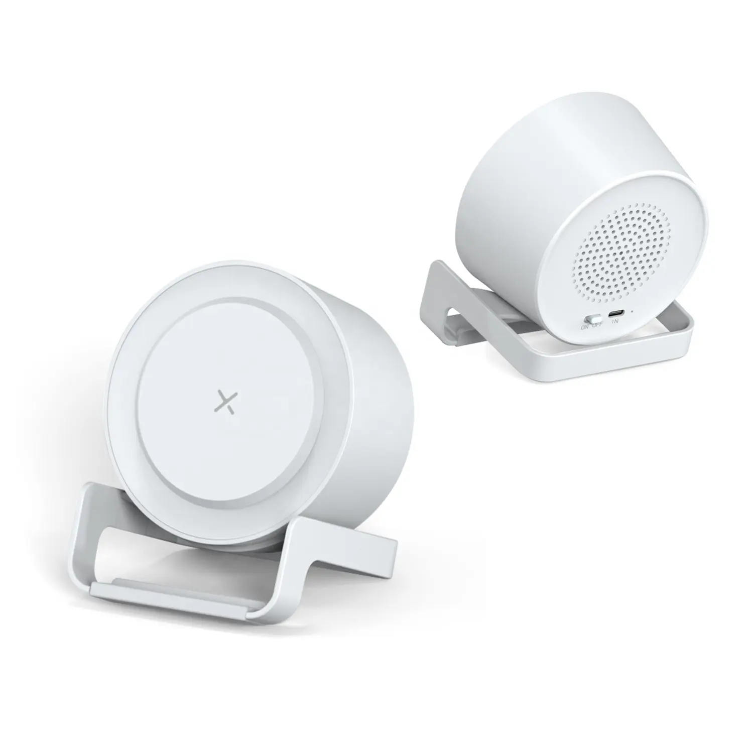 Nuovi regali promozionali 15W supporto per telefono Wireless Bluetooth lampada per altoparlante senza fili stazione di ricarica con Logo Led personalizzato