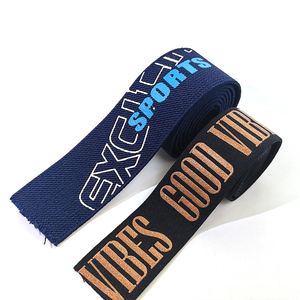 Accessoires vestimentaires écologiques, ruban élastique imprimé avec logo, ruban fin pour le cou, bande élastique - Product Image 2