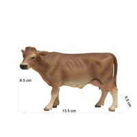 Set De Juego De Figuras De Vacas De Granja De Alta Simulación, Modelo Sólido De Plástico Pintado A Mano De Ganado Bovino