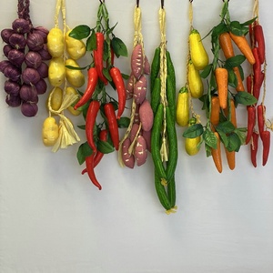 Simulazione verdura pepe patate mais aglio arachidi corda appesa verdure artificiali per la decorazione del cortile del ristorante - Product Image 3