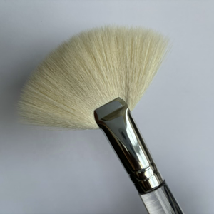 แปรงแต่งหน้าขนแพะสีขาวนุ่มพิเศษ ขนฟู แปรงไฮไลท์ขนาดใหญ่ แปรงปัดแก้ม แปรงปัดแป้ง - Product Image 6