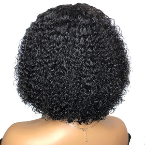 Perruque Afro Courte Noire Frisée Volumineuse pour Femme, Type <span class=keywords><strong>Cheveux</strong></span> Crépus Africains – Aliexpress - Product Image 1