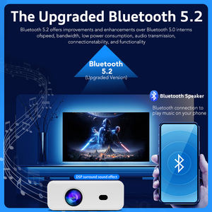 HY100 PK L012Q Full Hd 1080P видео проектор светодиодный ЖК-дисплей Smart Android 11 мобильный телефон проектор мини домашний кинотеатр Proyector 4k - Product Image 2