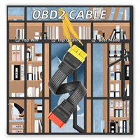 Câble d'extension plat OBD2 JFIND 16 broches de haute qualité, interface de diagnostic automobile complète, outil d'analyse du moteur