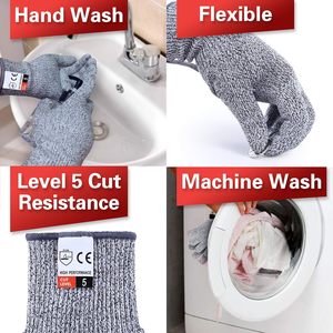Guantes Resistentes a Cortes <span class=keywords><strong>de</strong></span> Polietileno, Guantes <span class=keywords><strong>de</strong></span> Protección Nivel 5 para Cocina - Product Image 6