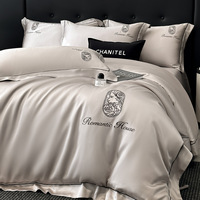 Parure de lit de luxe en coton lavé, housse de couette et draps, ensemble de literie haut de gamme pour la maison, vente en gros