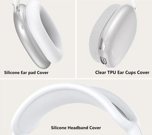 Auriculares 3 en 1, almohadillas para los oídos, <span class=keywords><strong>diadema</strong></span>, <span class=keywords><strong>AirPods</strong></span> <span class=keywords><strong>Max</strong></span> funda protectora para, a prueba de polvo, funda impermeable de silicona TPU - Product Image 3