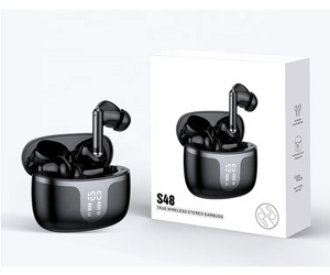 S48 Không Dây Earbuds <span class=keywords><strong>Bluetooth</strong></span> 5.3 Headphone Bass Stereo Tai Buds Với Tiếng Ồn Hủy Bỏ Mic LED Hiển Thị Trong Tai Tai Tai Nghe Cho Điện Thoại - Product Image 6
