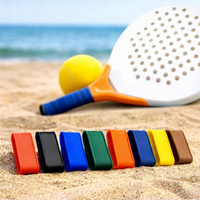 Bande de maintien en silicone pour raquette de tennis, pagaie de pickleball, exercice, universelle, durable, extensible, en bleu turquoise et blanc