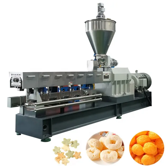 Voedsel Extruder Productielijn Snack Maker Machine Snack Pellet 200-250 Kg/u Hele Lijn
