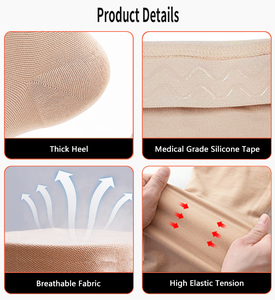 Bas <span class=keywords><strong>de</strong></span> <span class=keywords><strong>contention</strong></span> en silicone antidérapants <span class=keywords><strong>de</strong></span> qualité médicale, hauteur cuisse, 20-30 mmHg, <span class=keywords><strong>classe</strong></span> <span class=keywords><strong>2</strong></span>, bout ouvert - Product Image 3