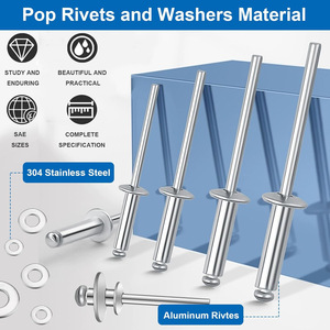 Baiguluo Pop Rivet Set 200Pcs Aluminum Blind Rivets With Washers For Construction Industry - Product Image 2