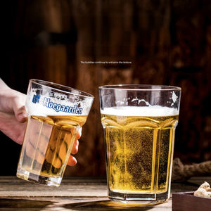 Tazas de vidrio templado octagonal para beber cerveza, vaso de vidrio para beber irrompible con logotipo, gran oferta - Product Image 6