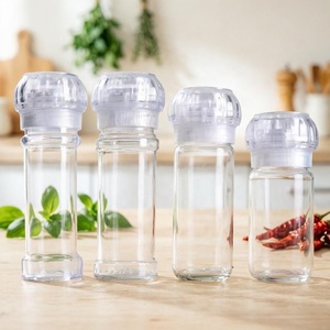 Moulin à sel et à poivre <span class=keywords><strong>manuel</strong></span> en verre de 50 ml, 60 ml, 80 ml, 100 ml, avec broyeur réglable, vente en gros - Product Image 6